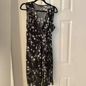 Knit mock wrap dress